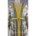 2020 Beautiful Printed Chiffon Dress Abaya Muslim Dresses For Women